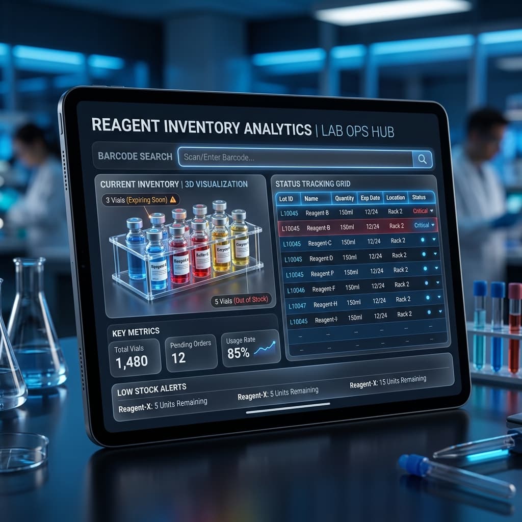 BioSentry Medical Inventory UI mockup