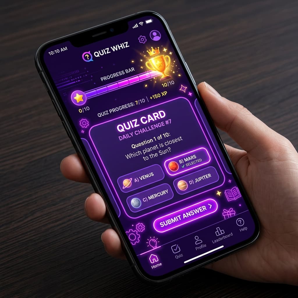 EduLearn Micro-Learning App mockup