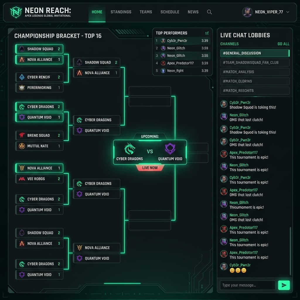 GamerSphere Hub Social Platform mockup